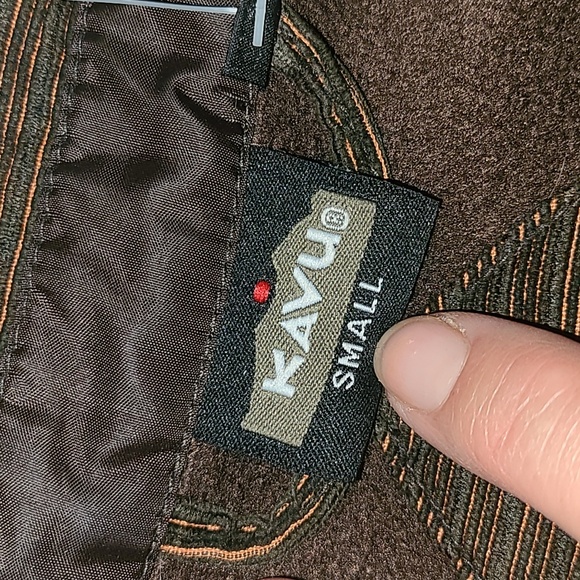 Mens small KAVU brown jacket snap up - Picture 3 of 8